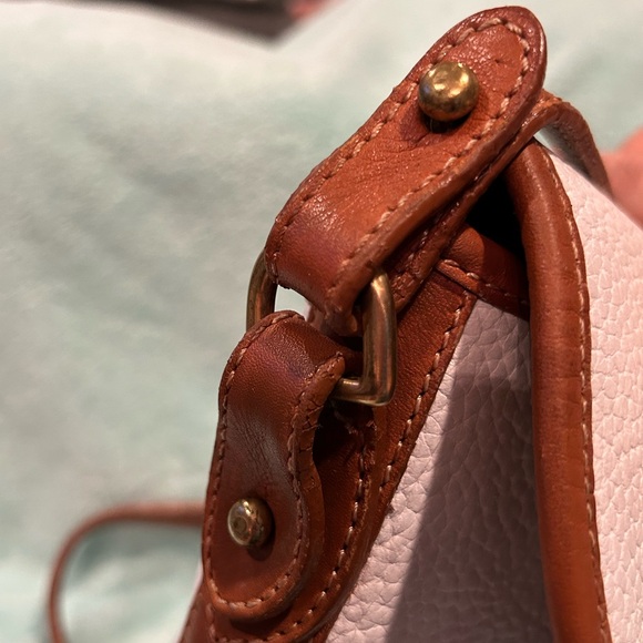 Dooney And Bourke White And Brown Crossbody Bag EUVC - Picture 16 of 16